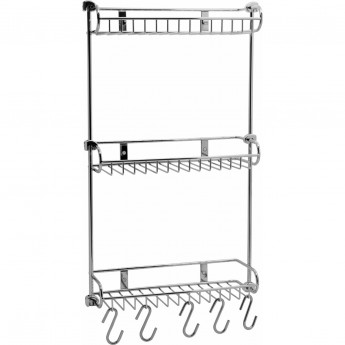 Полка WASSERKRAFT K-1433 3-ярусная, с крючками