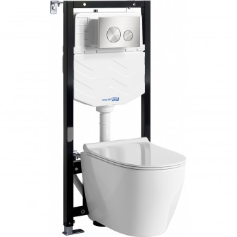 Система инсталляции с унитазом WASSERKRAFT ALLER 10TLT.010.ME.BN02.H002