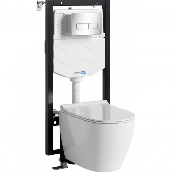 Система инсталляции с унитазом WASSERKRAFT VILS 56TLT.010.ME.BN03.H002