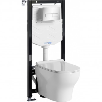 Система инсталяции с унитазом WASSERKRAFT ALLER 10TLT.010.ME.CH03.H001