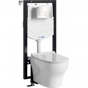 Система инсталяции с унитазом WASSERKRAFT VILS 56TLT.010.ME.BN03.H001